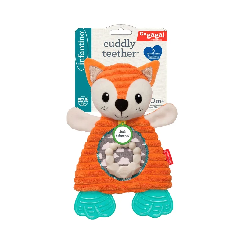Schmusetuch mit Beißecken Fuchs Go gaga van Infantino in Meerkleurig, 172 × 75 × 285 mm – productfoto