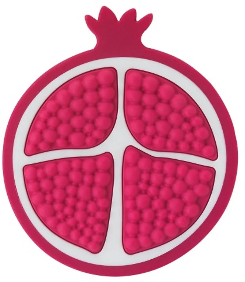 siliconen bijtspeeltje granaatappel roze wit baby. van Infantino in Meerkleurig – productfoto