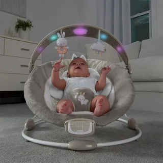 Babyschaukel InLighten Bouncer™ - Twinkle Tails™, mit Licht und Sound von Ingenuity in Grau – Produktfoto 3 von 5