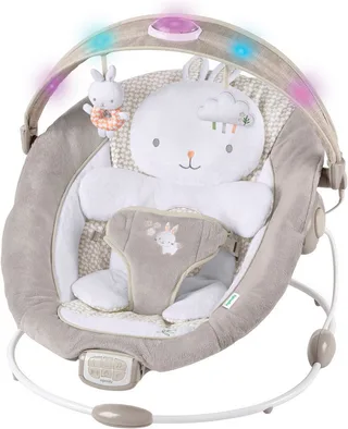 Babyschaukel InLighten Bouncer™ - Twinkle Tails™, mit Licht und Sound von Ingenuity in Grau – Produktfoto 1 von 5