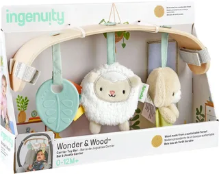 Kinderwagenkette Wonder & Wood Carrier Toybar, auch für die Babyschale geeignet by Ingenuity in Multicolour – product photo 3 of 5