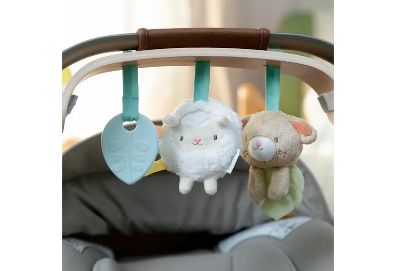 Kinderwagenkette Wonder & Wood Carrier Toybar, auch für die Babyschale geeignet by Ingenuity in Multicolour – product photo 4 of 5