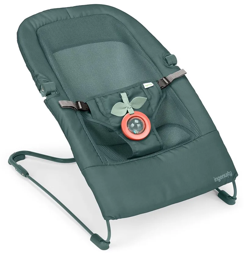 Stow & Go Compact Folding Bouncer Green. by Ingenuity in Multicolour – product photo