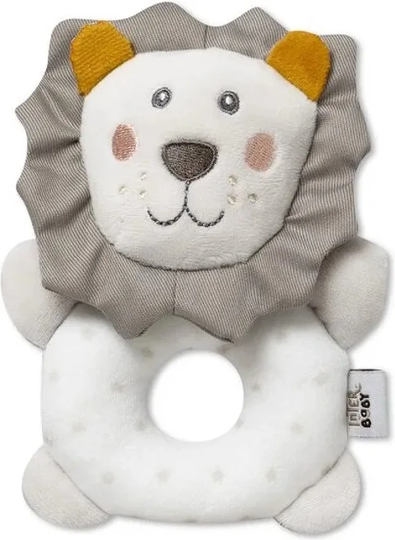 baby - geschenk - rammelaar - leeuw - geboorte - kraamcadeau - feestdagen från Interbaby i Beige – produktbild