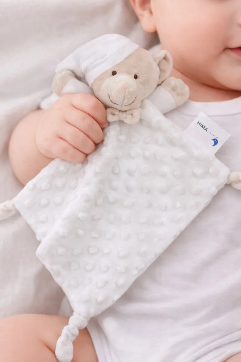 Knuffeldoekje Beer Junior 28 X 17 Cm Polyester van Interbaby in Crème – productfoto