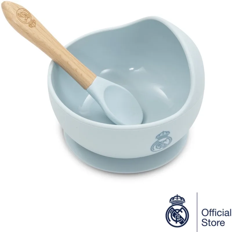 REAL MADRID™ Siliconen Antislip Zuignap Bord | 6+ jaar de Interbaby en Bleu – photo produit