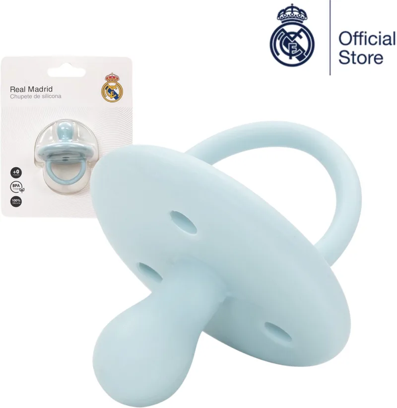 REAL MADRID™ - siliconen speen - 0-6m - BPA-vrij van Interbaby in Blauw – productfoto