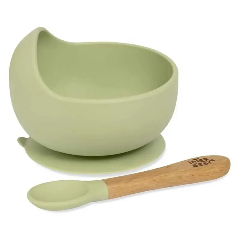 Silikon Insi001 Bpa-schüssel + Löffel von Interbaby – Produktfoto 1 von 6