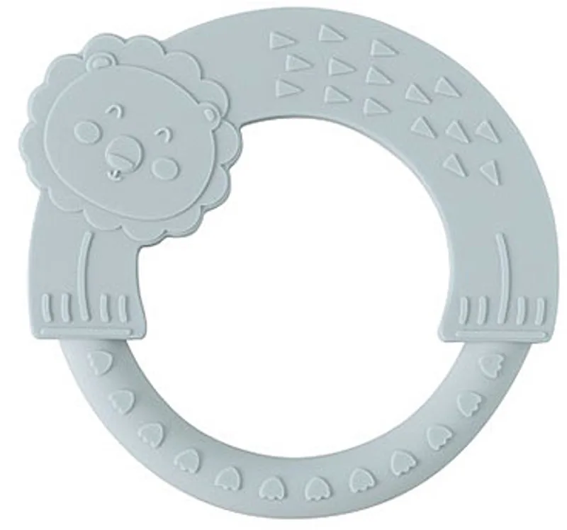 siliconen bijtring Blue Gray – blauwgrijs de Interbaby en Bleu, Gris – photo produit