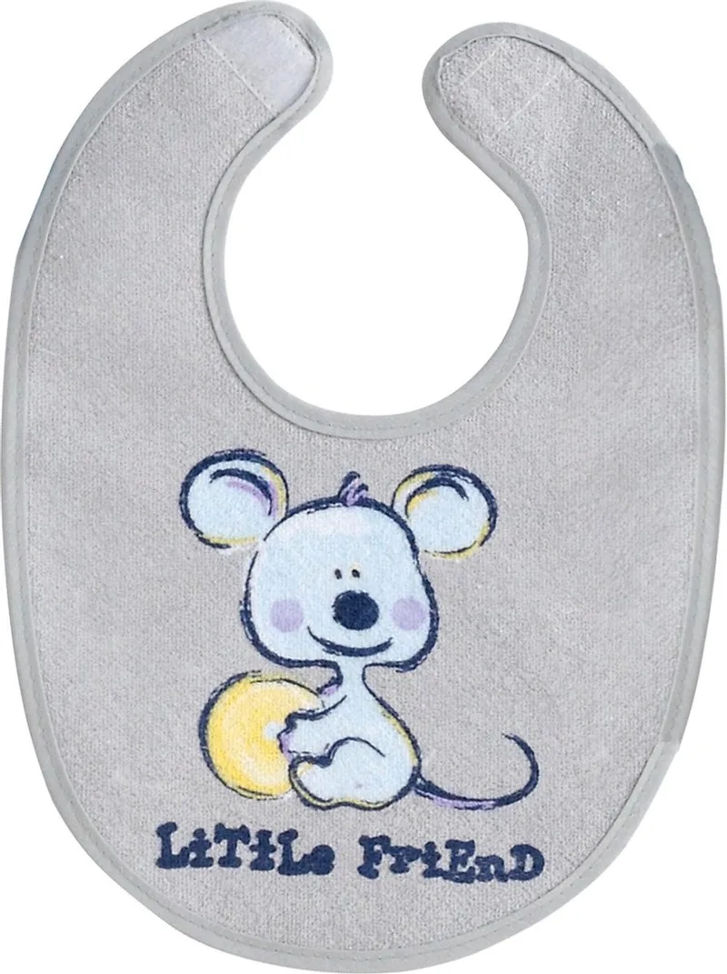 Slabbetje Junior 20 X 30 Cm Katoen van Interbaby in Grijs – productfoto
