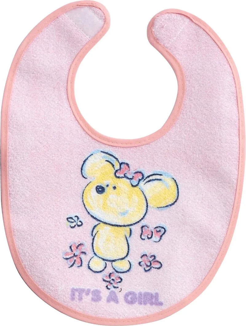 Slabbetje Junior 20 X 30 Cm Katoen de Interbaby en Rose – photo produit