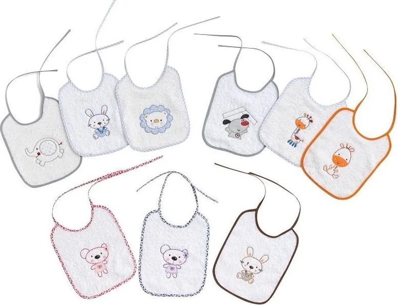 Slabbetjes Junior Katoen 25 Cm Wit 12 Stuks by Interbaby in Multicolour – product photo
