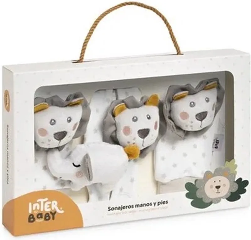 Speelgoed baby - hand en voet set - rammelaar - cadeautip - kraamcadeau - feestdagen - baby speelgoed van Interbaby in Wit – productfoto