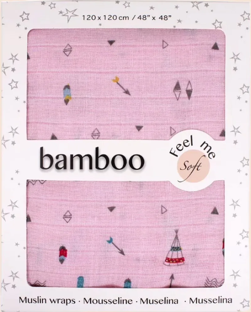 Wikkeldeken Tipi Junior 120 X 120 Cm Katoen by Interbaby in Pink – product photo