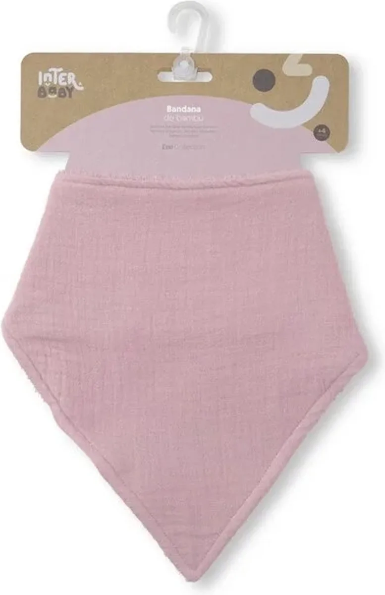 zeverslab - met fleece - kwijlslab - bandana - slab -baby by Interbaby in Pink – product photo