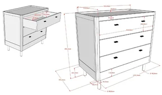 Commode Jaxx Forrest 3 Laden Eik by Jaxx – product photo 3 of 4