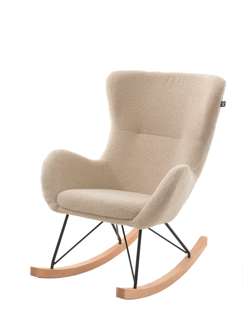 Schommelstoel Jaxx Rocky Maxi Davies Boucle Beige van Jaxx – productfoto