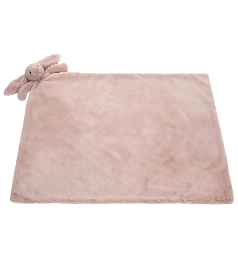 Deken - 70x56 cm - Bashful Luxe Bunny Rosa Blankie by Jellycat – product photo