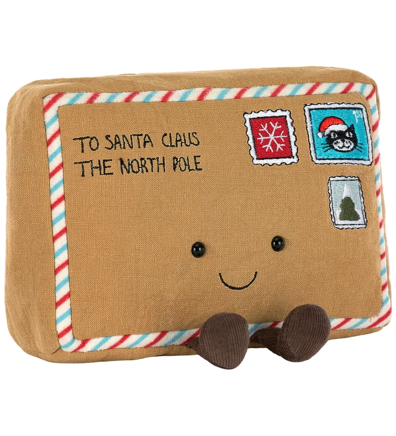 Knuffel - 15x18 cm - Amuseables Brief aan Santa by Jellycat – product photo