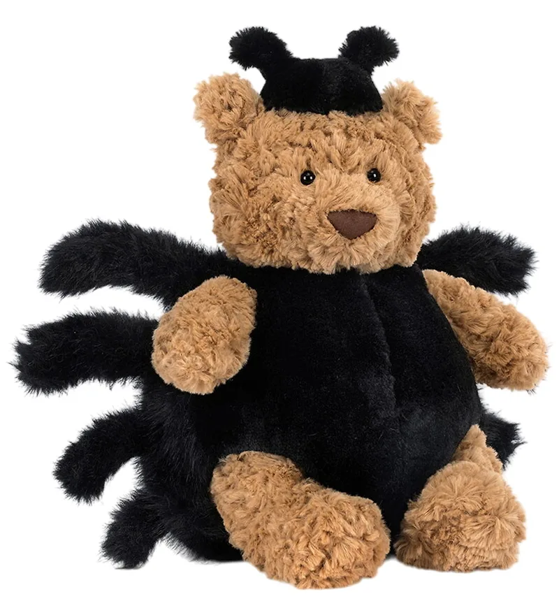 Knuffel - 26x17 cm - Bartholomeus Bear Spider van Jellycat – productfoto