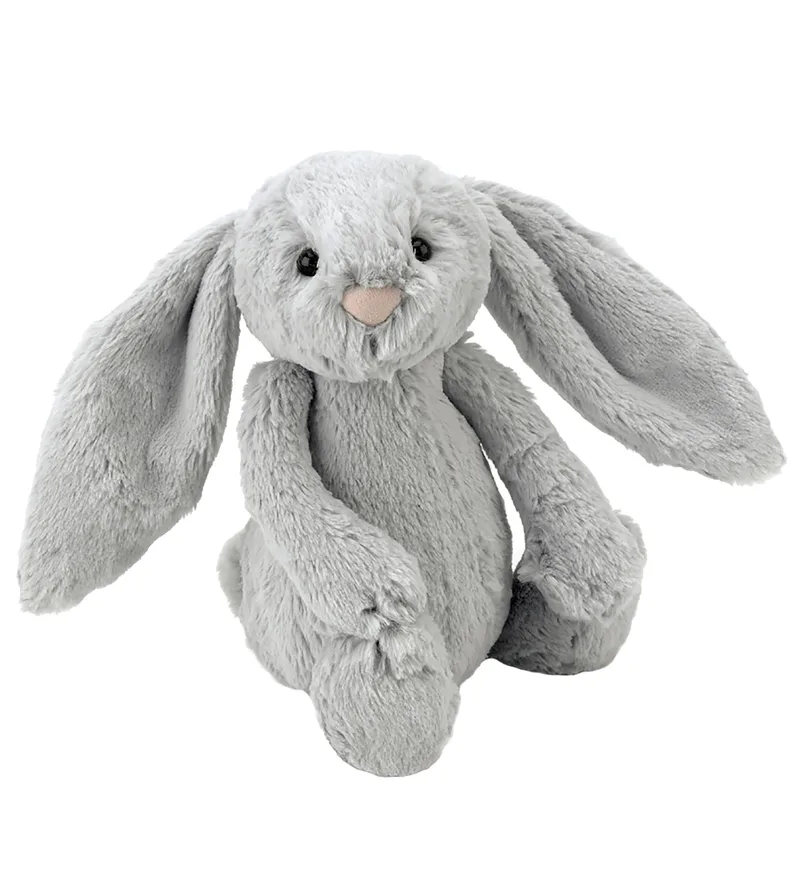 Knuffel - Medium+ - 31x12 cm - Bashful Silver Bunny fra Jellycat – produktbillede
