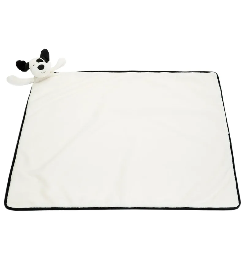 Knuffeldeken - 56x70 cm - Bashful Black & Cream Puppy fra Jellycat – produktbillede