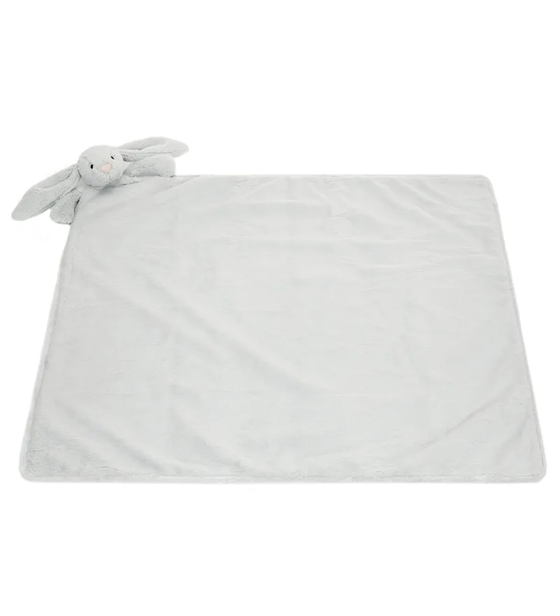 Knuffeldeken - 56x70 cm - Bashful Bunny - Silver fra Jellycat – produktbillede
