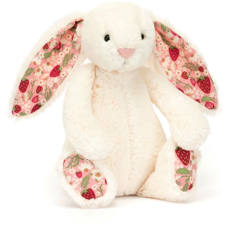 Knuffels - Blossom Cream Bunny Berry - Konijn - Wit - Knuffel - 18 cm - Voor alle leeftijden by Jellycat in Blossom Cream Bunny Berry (Crémewit) – product photo