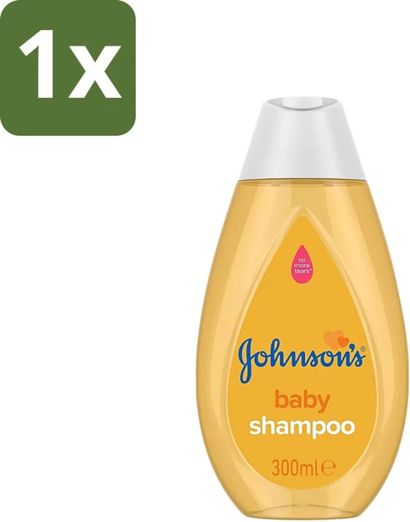 1 x Johnson's - Baby Shampoo - Zacht Voor De Ogen - 300 ml - Baby Shampoo - Baby Haar Verzorging - Zacht Voor De Ogen - No More Tears - Hypoallergeen Shampoo by Johnson's – product photo