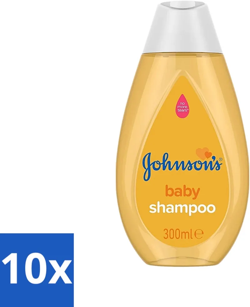 10 x Johnson's - Baby Shampoo - Zacht Voor De Ogen - 300 ml - Baby Shampoo - Baby Haar Verzorging - Zacht Voor De Ogen - No More Tears - Hypoallergeen Shampoo by Johnson's – product photo