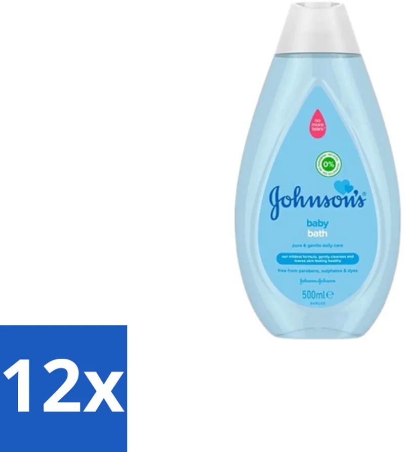 12 x Johnson’s Baby – Badolie – Pure & Gentle – 500 ml - Babybadolie - Babyhuid - Hydratatie - Zachte Reiniging - Hypoallergeen fra Johnson's – produktbillede