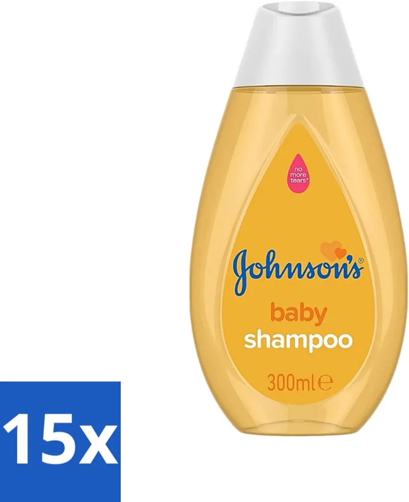 15 x Johnson's - Baby Shampoo - Zacht Voor De Ogen - 300 ml - Baby Shampoo - Baby Haar Verzorging - Zacht Voor De Ogen - No More Tears - Hypoallergeen Shampoo by Johnson's – product photo