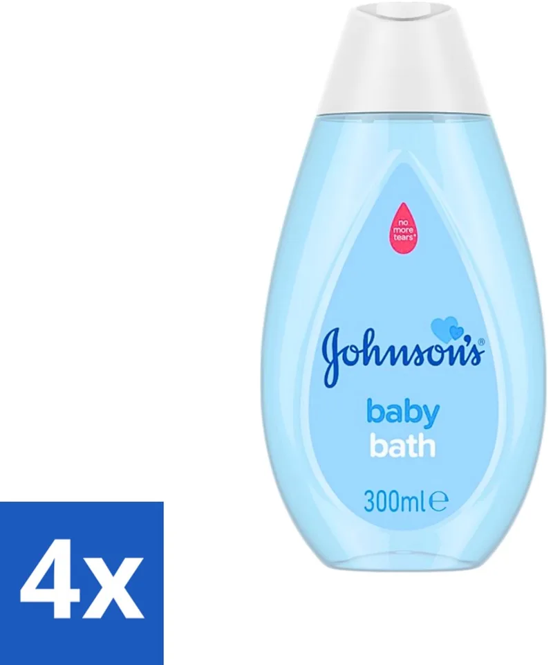4 x Johnson's - Baby Bath - Puur & Zacht - 300 ml - Baby Bad - Baby Zeep - Babyhuid Verzorging - Milde Babyzeep - Zachte Babyzeep by Johnson's – product photo