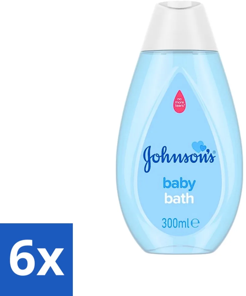 6 x Johnson's - Baby Bath - Puur & Zacht - 300 ml - Baby Bad - Baby Zeep - Babyhuid Verzorging - Milde Babyzeep - Zachte Babyzeep by Johnson's – product photo