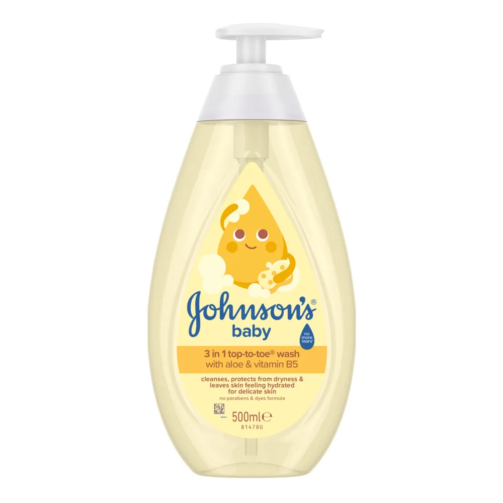 6x Johnson's Baby 2-in-1 Top-to-Toe Wash 500 ml van Johnson's – productfoto