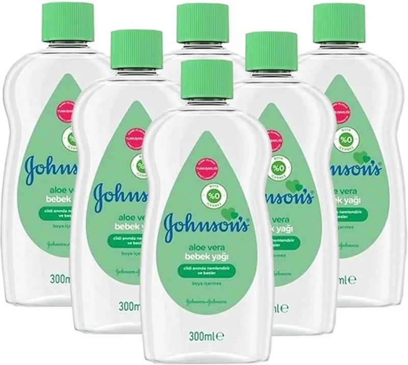 Baby - Baby huidverzorging - Baby Olie - Aloe Vera - 300ml x 6 by Johnson's – product photo