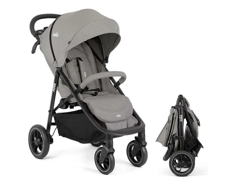 Kinder-Buggy Litetrax - Pebble, Sportwagen klein faltbar mit Liegeposition & Einhand-Faltung bis 22 kg van Joie in Grau – productfoto