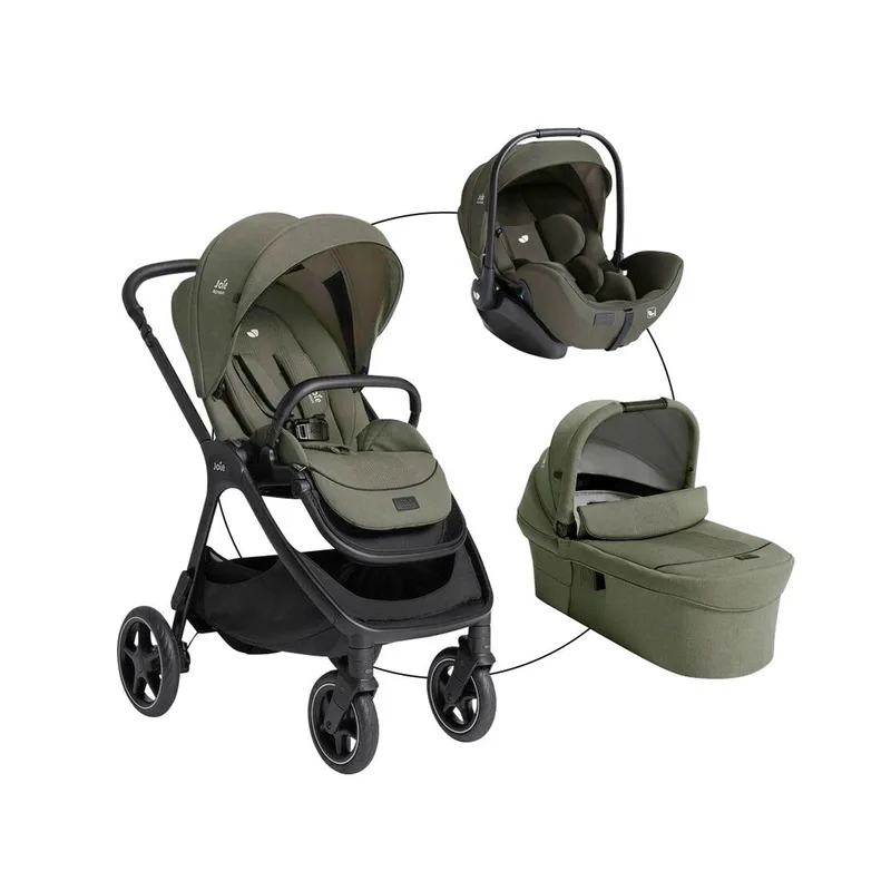 Kombikinderwagen Finiti Trio-Set inkl. Babyschale i-Level Pro fra Joie i Grøn – produktbillede