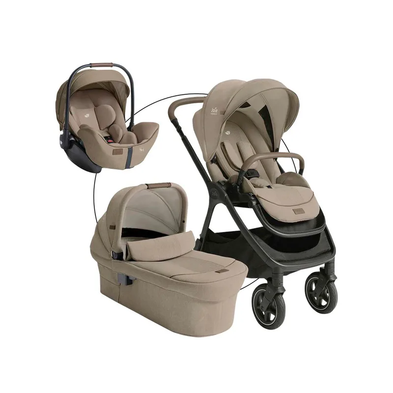 Kombikinderwagen Finiti Trio-Set inkl. Babyschale i-Level Pro fra Joie i Beige – produktbillede