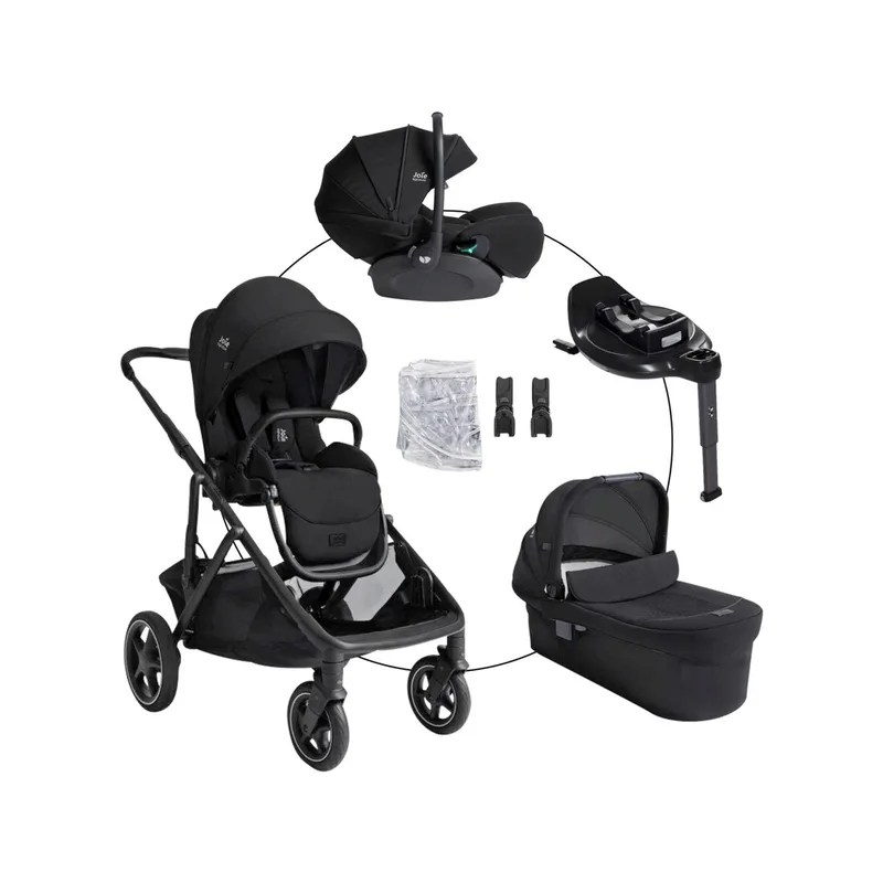 Kombikinderwagen Versiti Travel-Set inkl. Babyschale i-Level Pro und Isofix-Basis i-Base Encore by Joie in Black – product photo