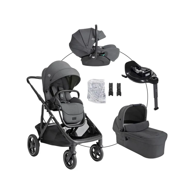 Kombikinderwagen Versiti Travel-Set inkl. Babyschale i-Level Pro und Isofix-Basis i-Base Encore de Joie en Gris – photo produit