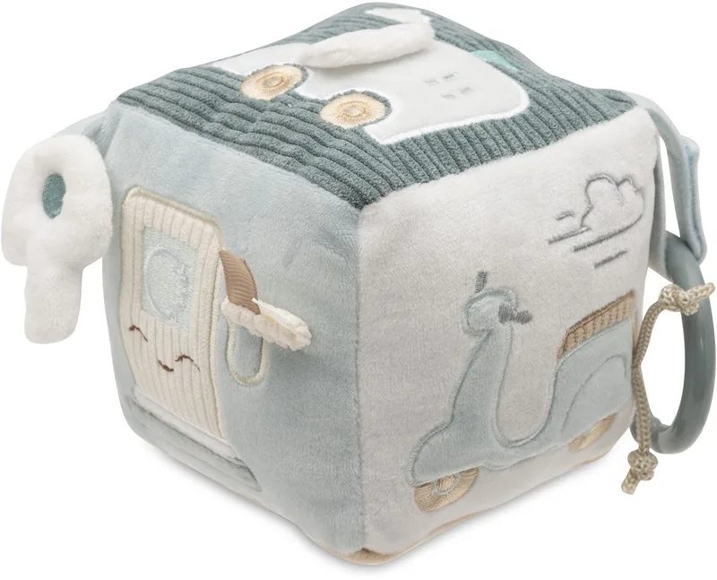 Baby Activiteitenkubus - Polyester - Sensorisch Speelgoed de Jollein en On the Go – photo produit