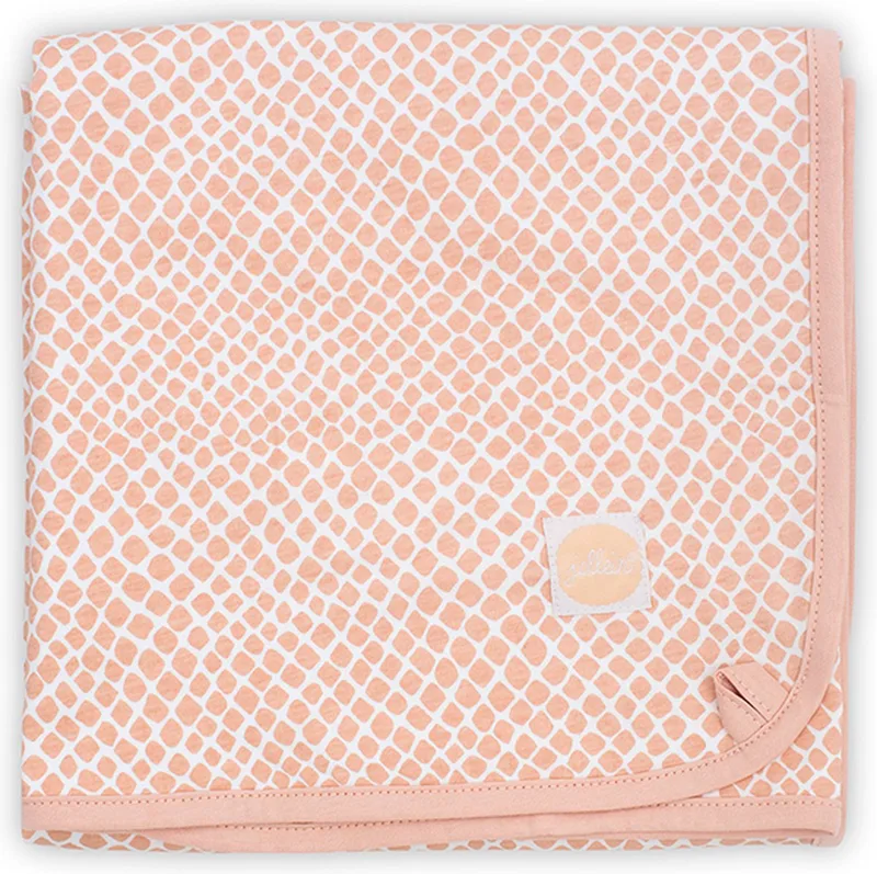 Baby Deken Jersey Wieg 75x100cm Snake by Jollein in Pale Pink – product photo