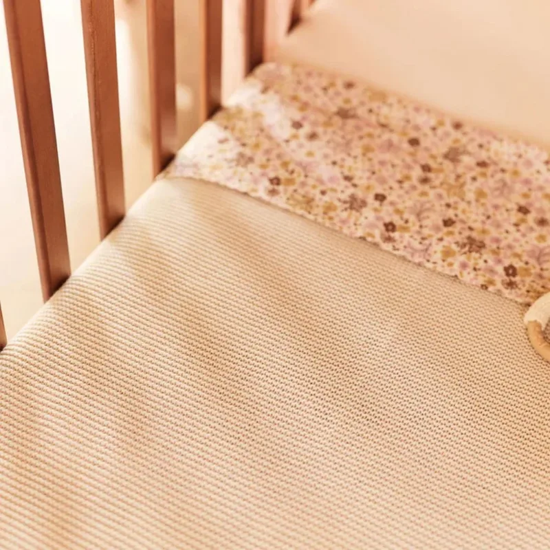 Baby Deken Ledikant - 100x150cm - Basic Knit - Oatmeal by Jollein in Basic Knit Oatmeal – product photo 4 of 5