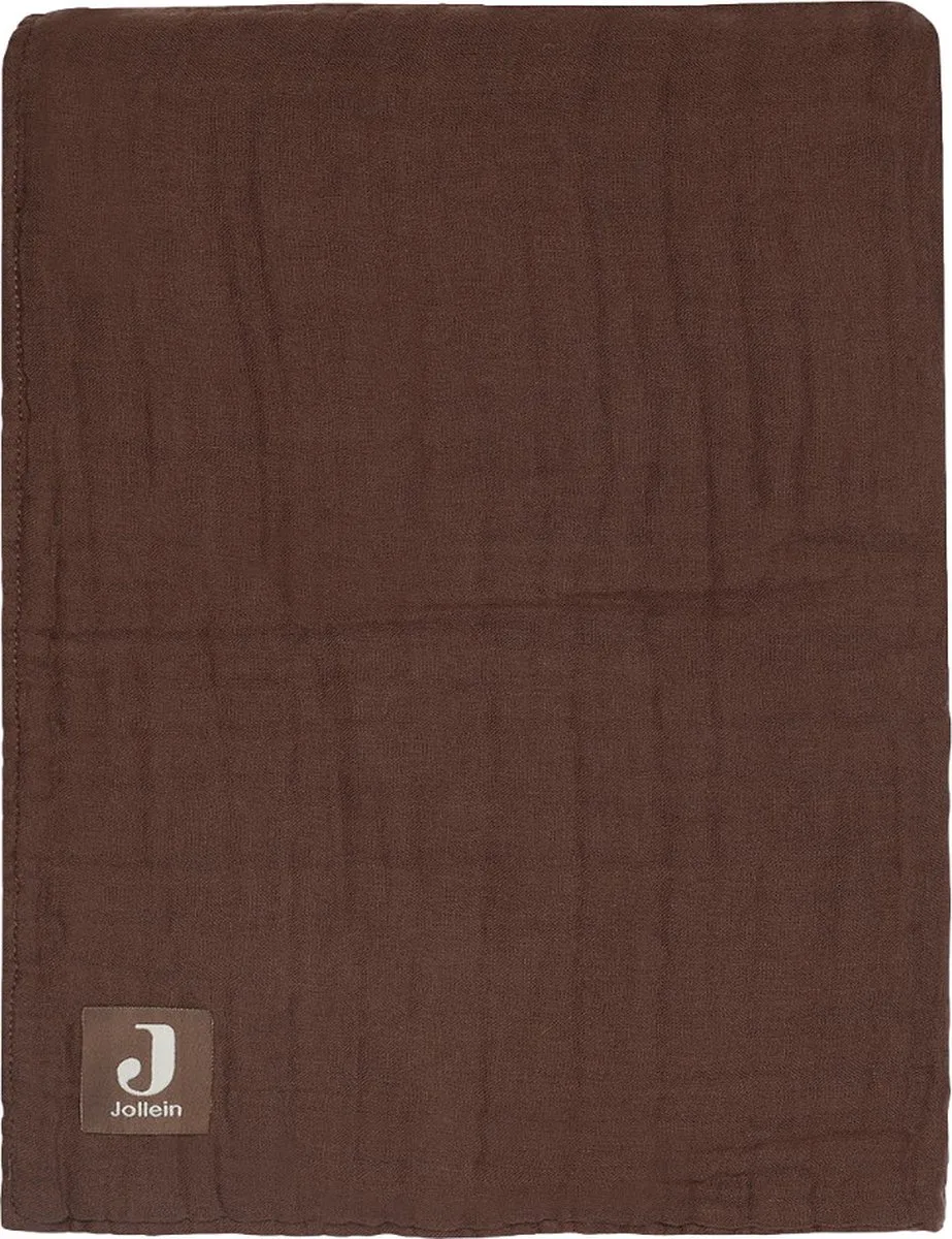 Baby Deken Ledikant 120x120cm Wrinkled - Chestnut fra Jollein i Wrinkled Chestnut – produktbillede