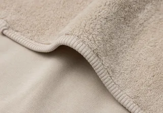 Baby Deken Wieg - 75x100cm - Basic Jersey/Sherpa fra Jollein i Warm Sand – produktbillede 4 af 4