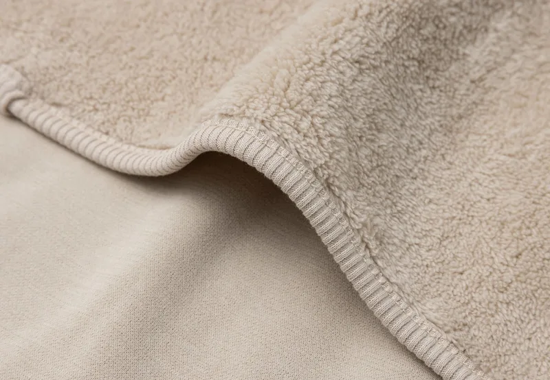 Baby Deken Wieg - 75x100cm - Basic Jersey/Sherpa fra Jollein i Warm Sand – produktbillede 4 af 4