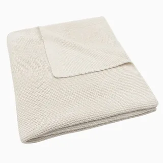 Baby Deken Wieg - 75x100cm - Basic Knit - Oatmeal by Jollein in Basic Knit Oatmeal – product photo 2 of 5