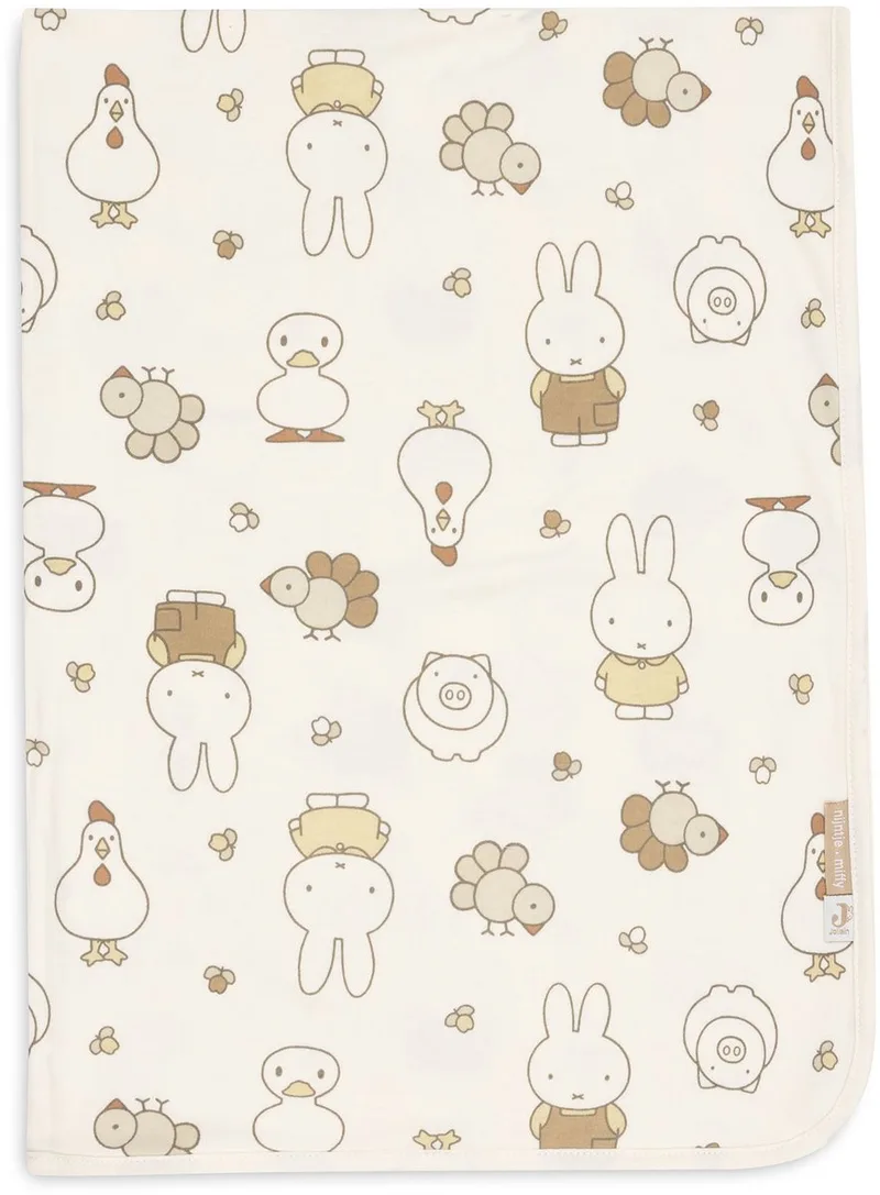 Baby Deken Wieg - 75x100cm - Jersey fra Jollein i Miffy Family Farm – produktbillede