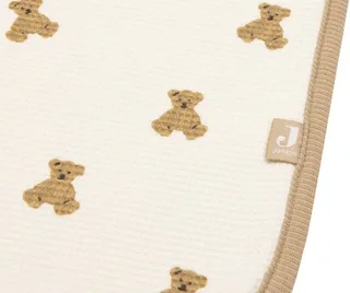 Baby Deken Wieg - 75x100cm - Little Waffle - Mini Teddy Bear by Jollein in Mini Teddy Bear, Little Waffle – product photo 2 of 3